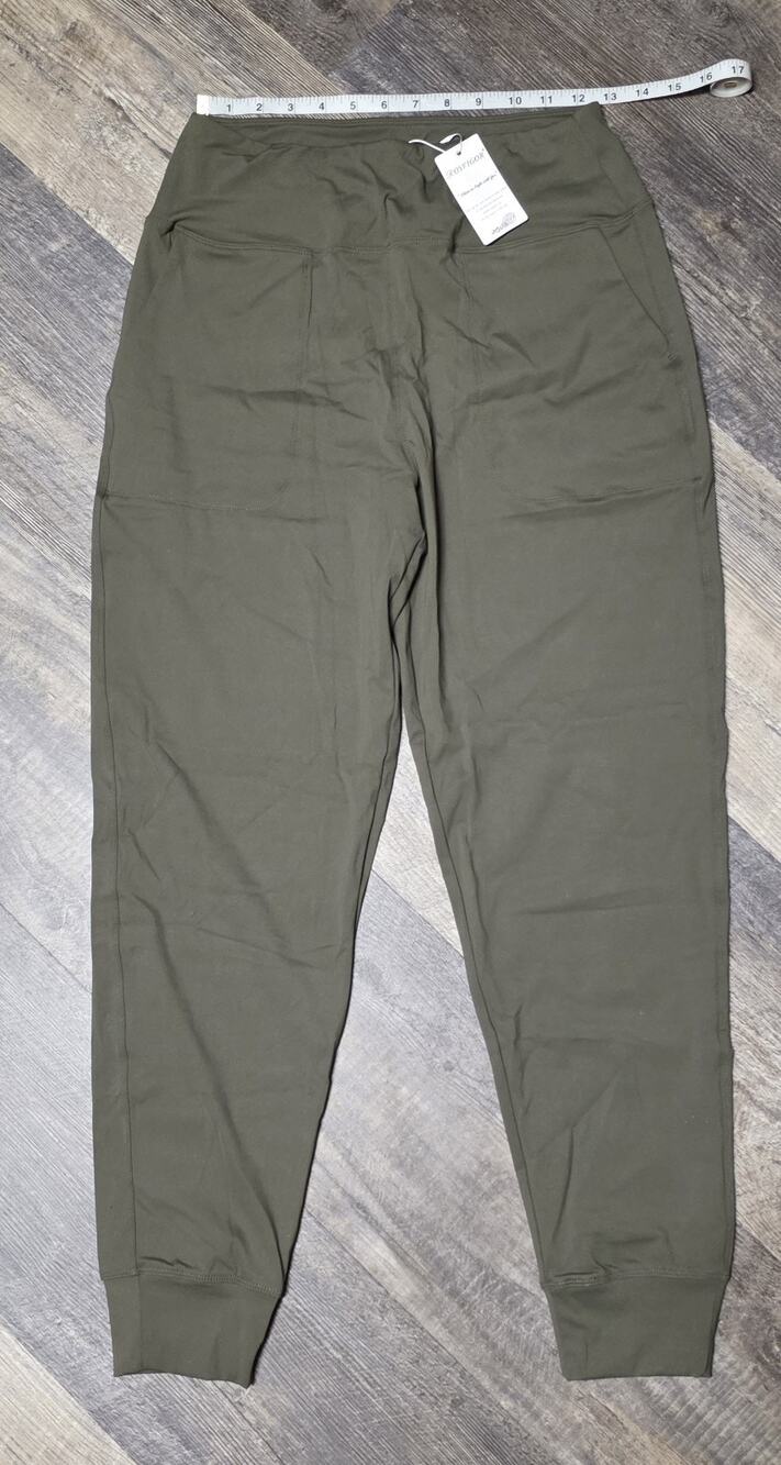 Rosvigor Olive Green Joggers Medium NWT High Waisted Athletic Yoga Pants Pockets